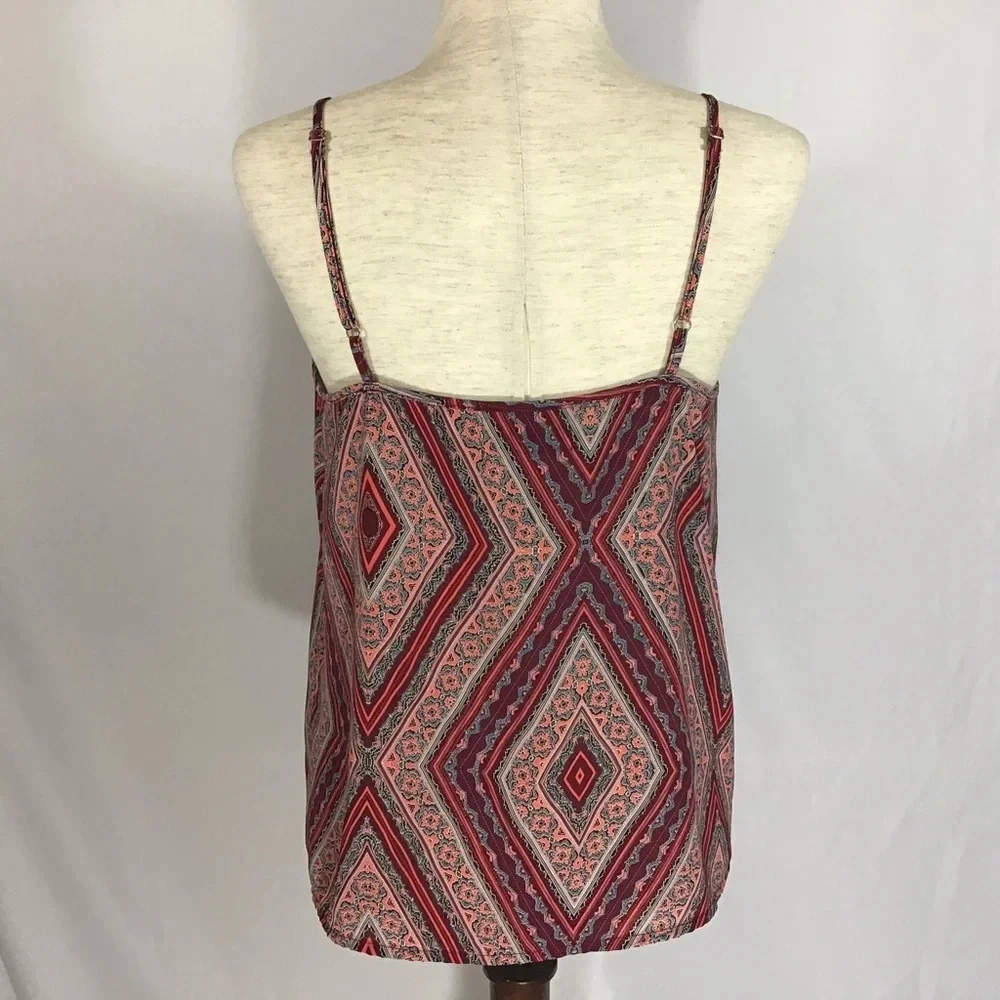 Hollister Tank Top Size M Boho Floral Strappy Festival Mandala Multicolor